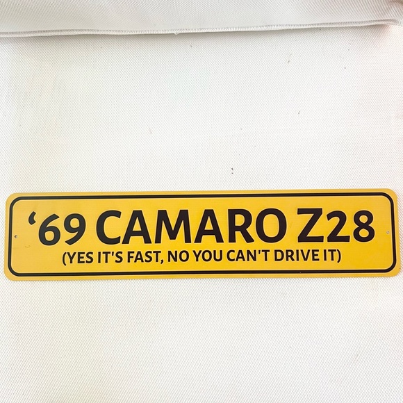 1969 Camero UK Style License Decal Plate - Picture 1 of 3